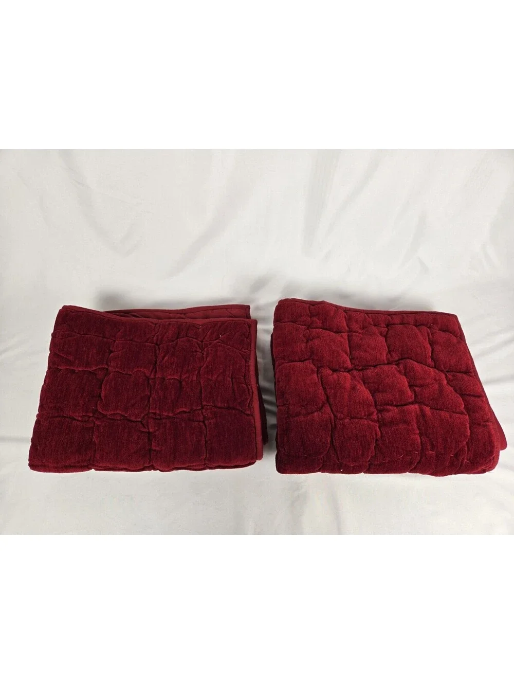 Pottery Barn Red Pickstitch Pillow Shams Set Of 2 26x20